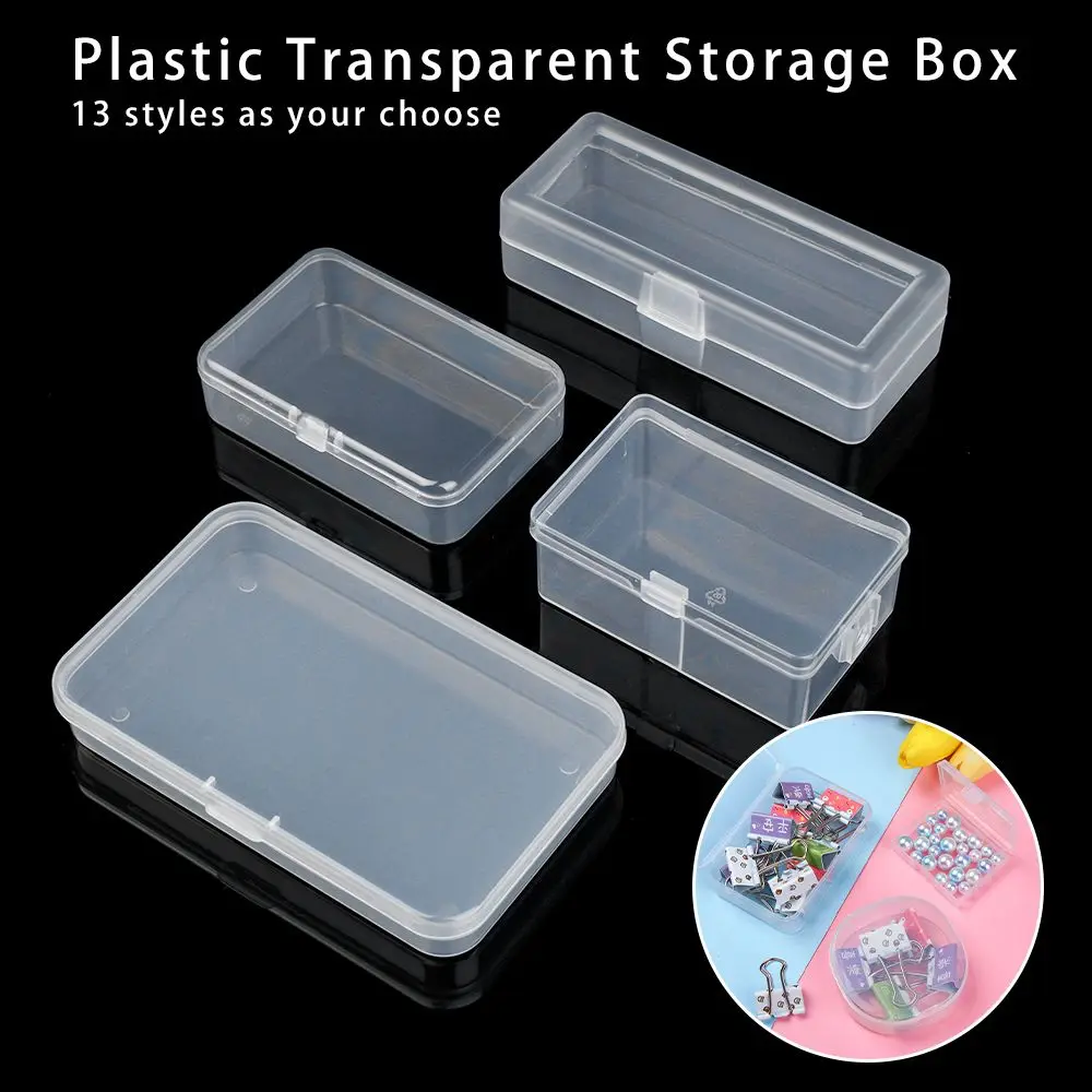 Plastic Transparent Storage Box for Jewelry and Crafts