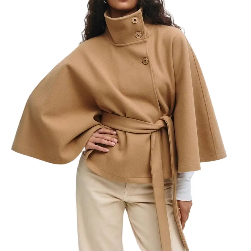 Women Turtleneck Long Sleeve Cardigan Overcoat