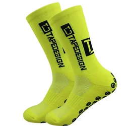 Men's Non - Slip Grip Athletic Socks - Ideal for Soccer, Football, Basketball & Cycling (YELLOW)