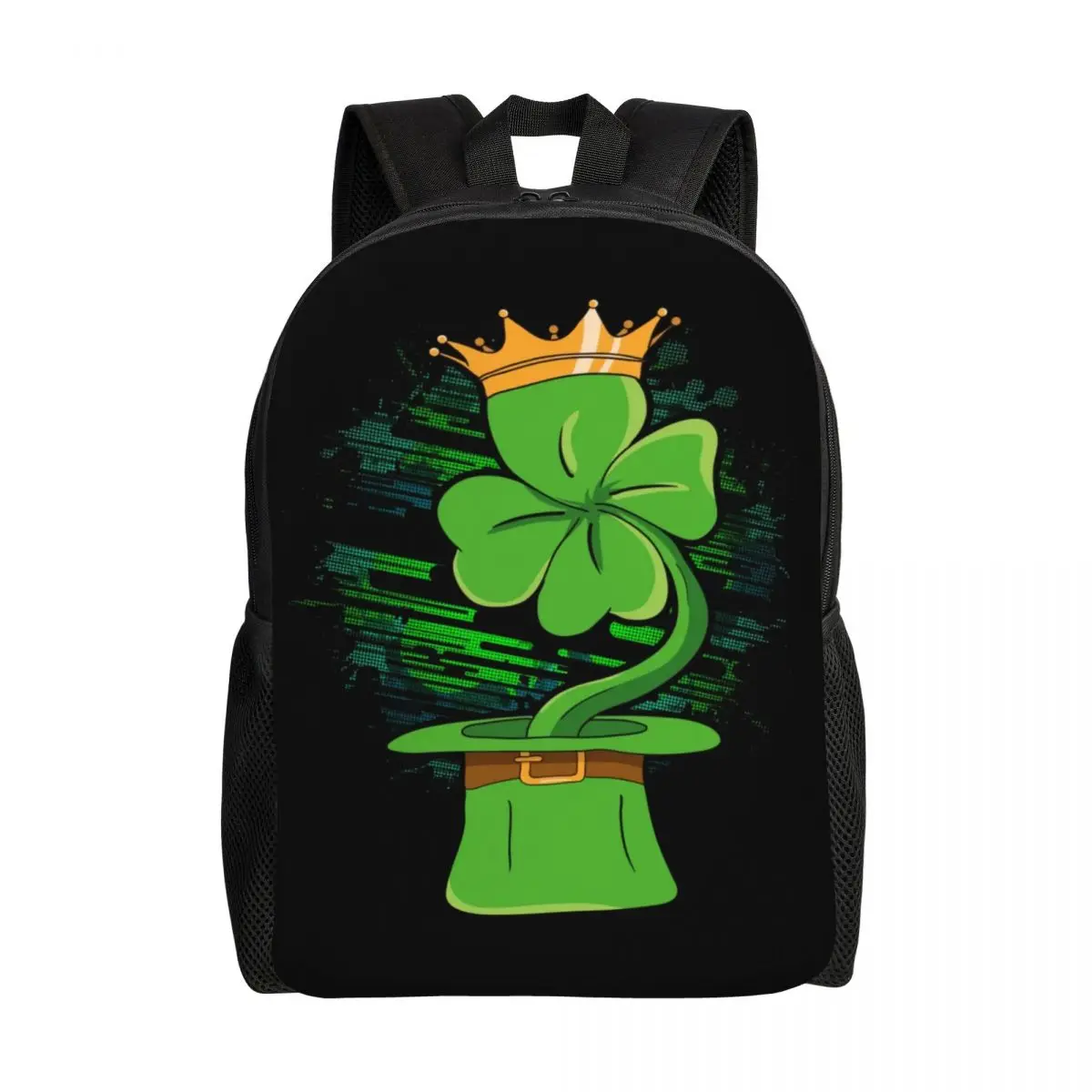 

Saint Patricks Day Backpacks for Men Women Water Resistant College School Patron Saint Of Ireland Bag Print Bookbags