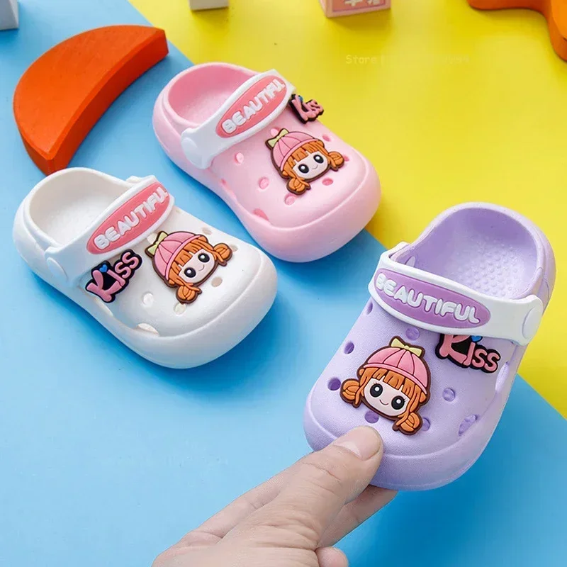 Summer New Baby Slippers Indoor Non-slip Soft Bottom Comfort Fashion Cute Children's Hole Shoes Boys Girls Kid Outdoors Sandals 3