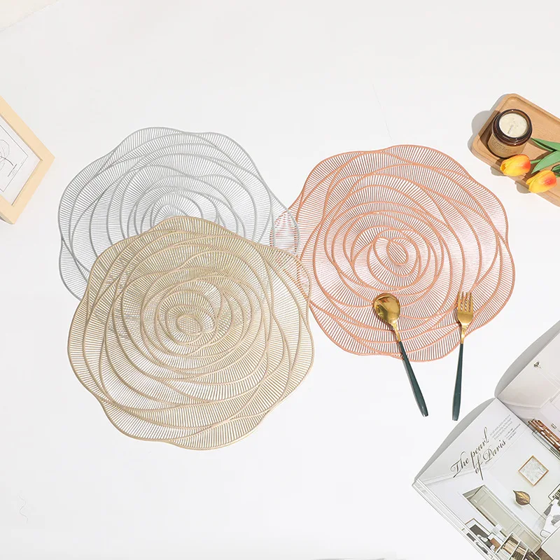 Placemats Table Gold Gold Placemats Coasters Rose Gold Table