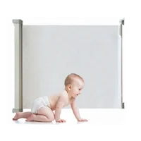 New Retractable Baby Safety Gate Pet Barrier Fences Magic Dog Gate Portable Durable Breathable Mesh Cloth Baby Protection Fence 1