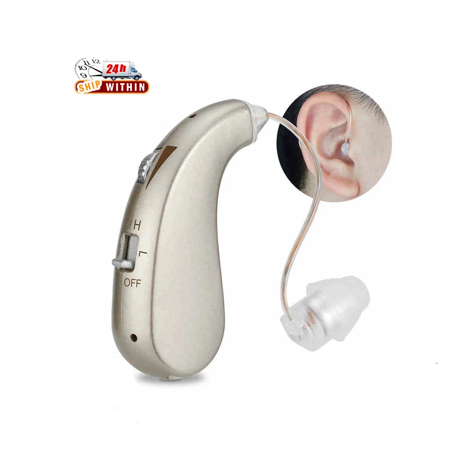 Audífonos invisibles recargables, 1 unidad, para sordera, pérdida auditiva  moderada - AliExpress
