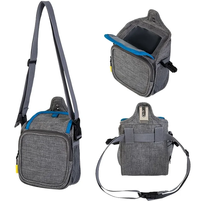 Borsa Porta Snack Per Cani Con Dispenser Sacchetti - Cintura Regolabile, Tessuto Oxford - Foto 5