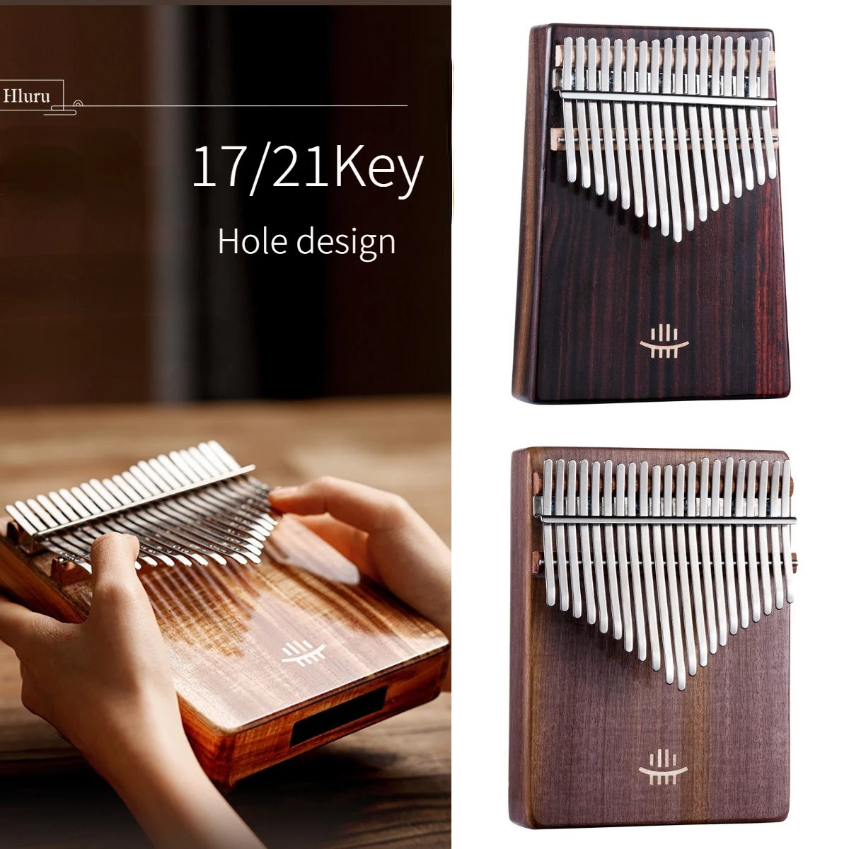 

17 21 Keys Kalimba Hole Design Profession Thumb Piano Hluru Walnut Maple Acacia Musical Instrument gift for beginners or experts