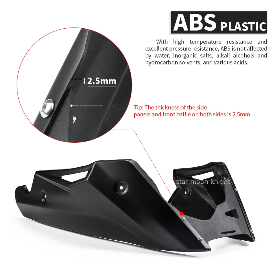 Carenero Inferior / Protector De Chasis Para Honda CB750 Hornet 2023-2025 - ABS, Color Negro