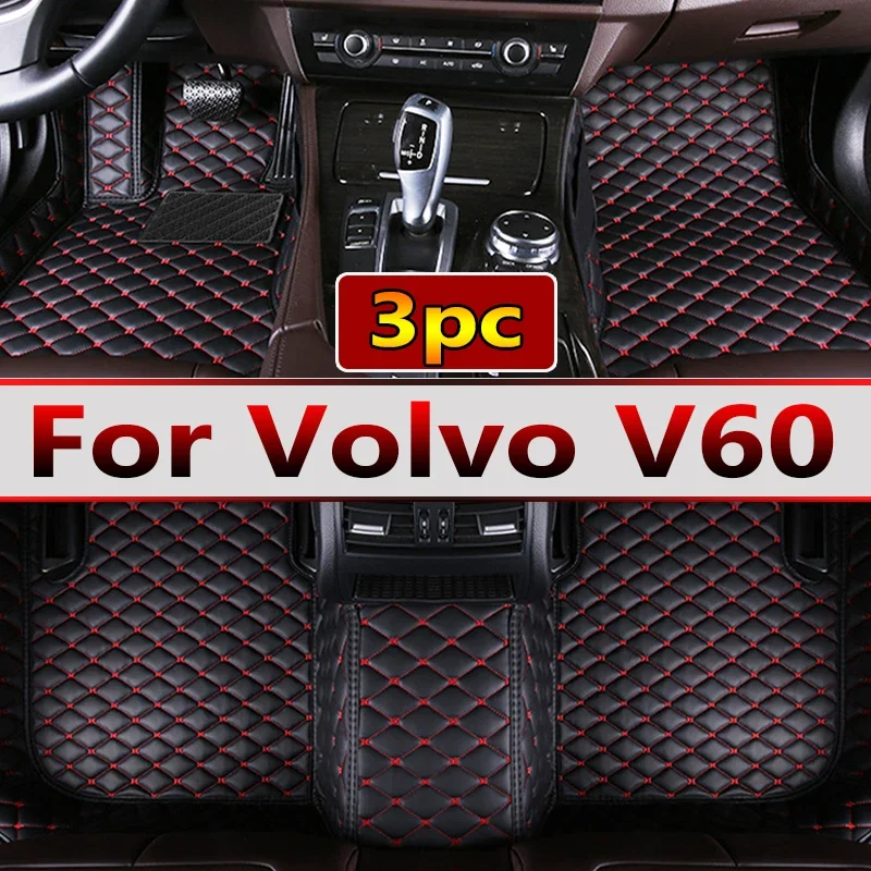 

Автомобильные коврики для Volvo V60 2018 ~ 2022, роскошный кожаный коврик для ног, автозапчасти, ковер, защитный пол, прочный коврик, автомобильные аксессуары