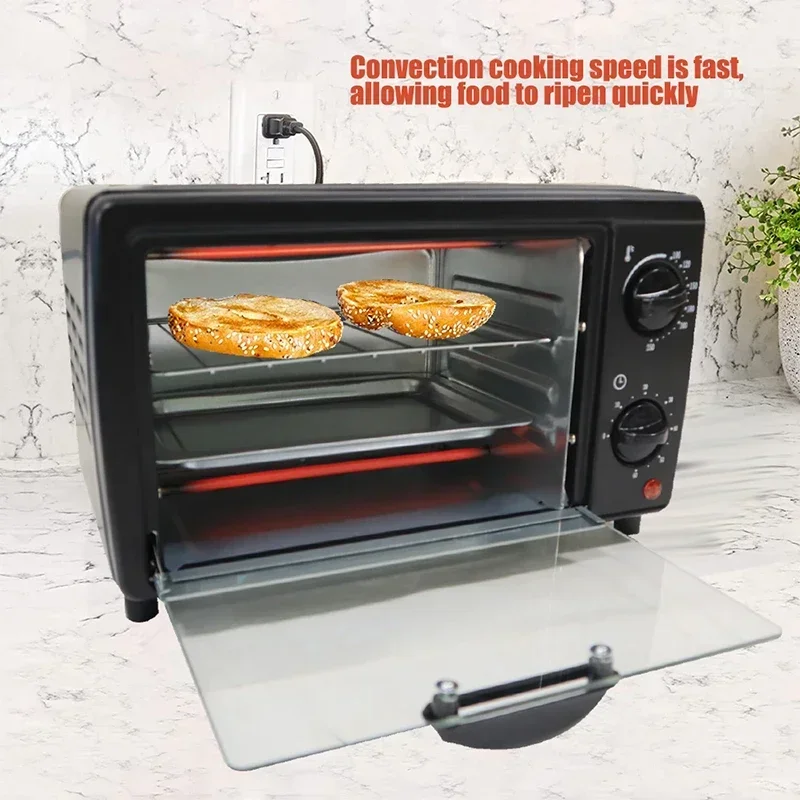 Electric Oven Multifunctional Household Toaster 800W 13L Double Layers Oven Durable Grill for Barbecue/Dried Fruit/Baking 4