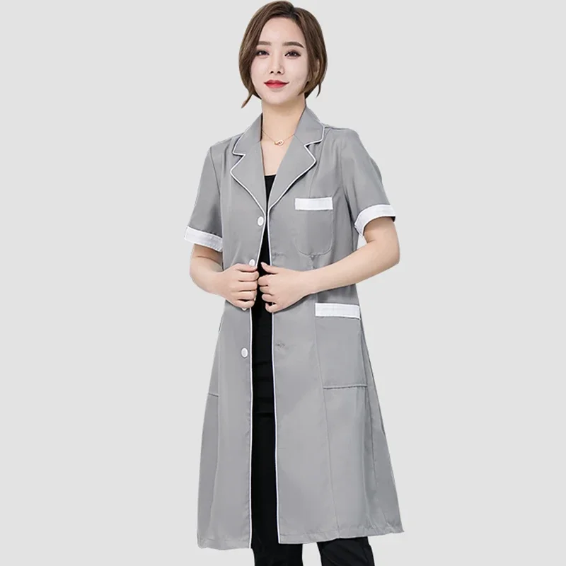 New Lab Coat High Quality Spa Uniforms Tattooist Work Clothing Scrubs Uniforms Purple Long Sleeve Beauty Salon Work Wear Summer medical lab coat spa uniform beauty uniform