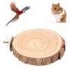 Birds Round Perch  Natural Wooden Stand for Cage Birds Parrots Biting Standing Round Natural Wood Stand for Bird 2