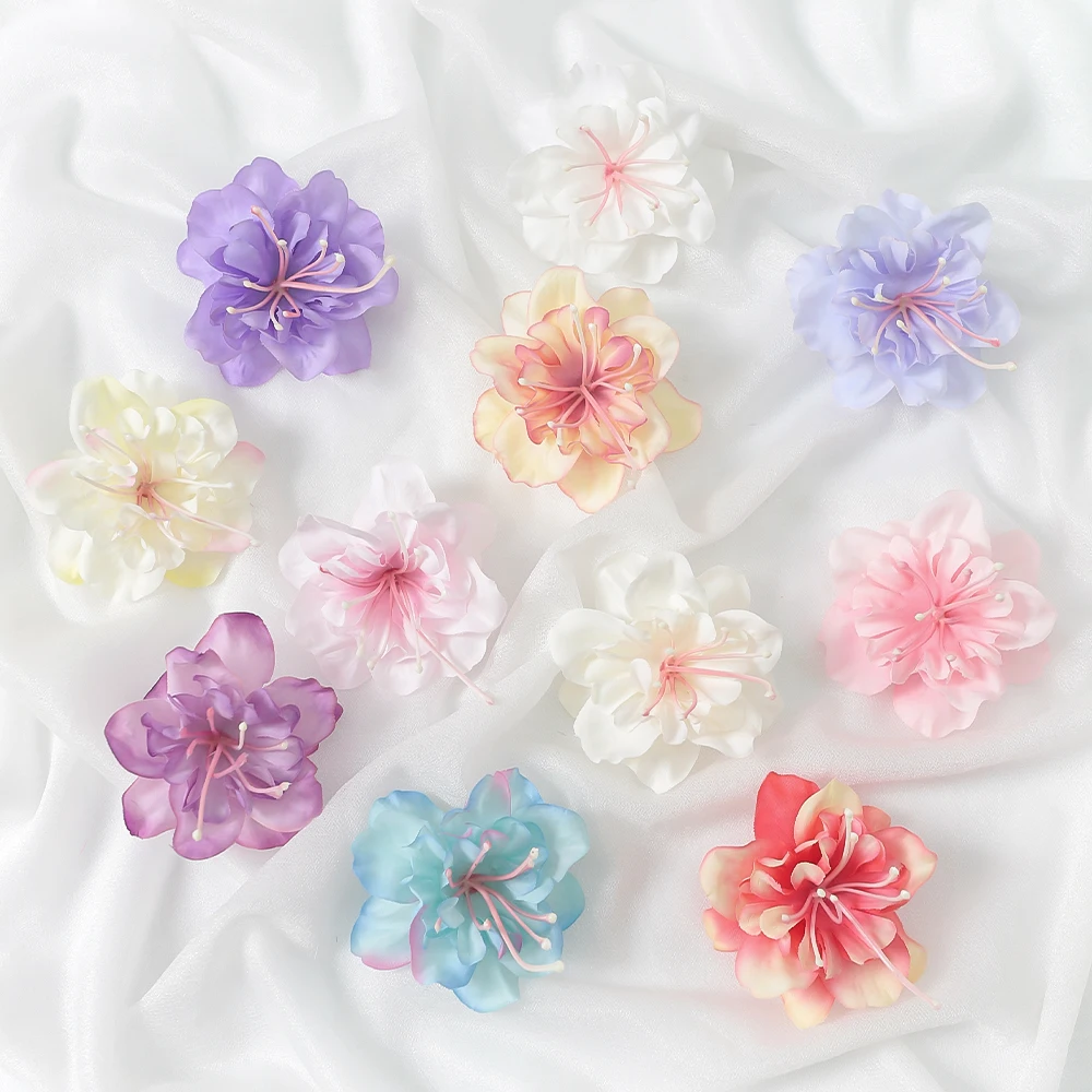 10 Stück künstliche Blumen, 5 cm, künstliche Blumen, Kopf für Heimdekoration, Hochzeitsdekoration, DIY, Braut, Haarkranz, Basteln, Geschenke, Zubehör – Detail 20