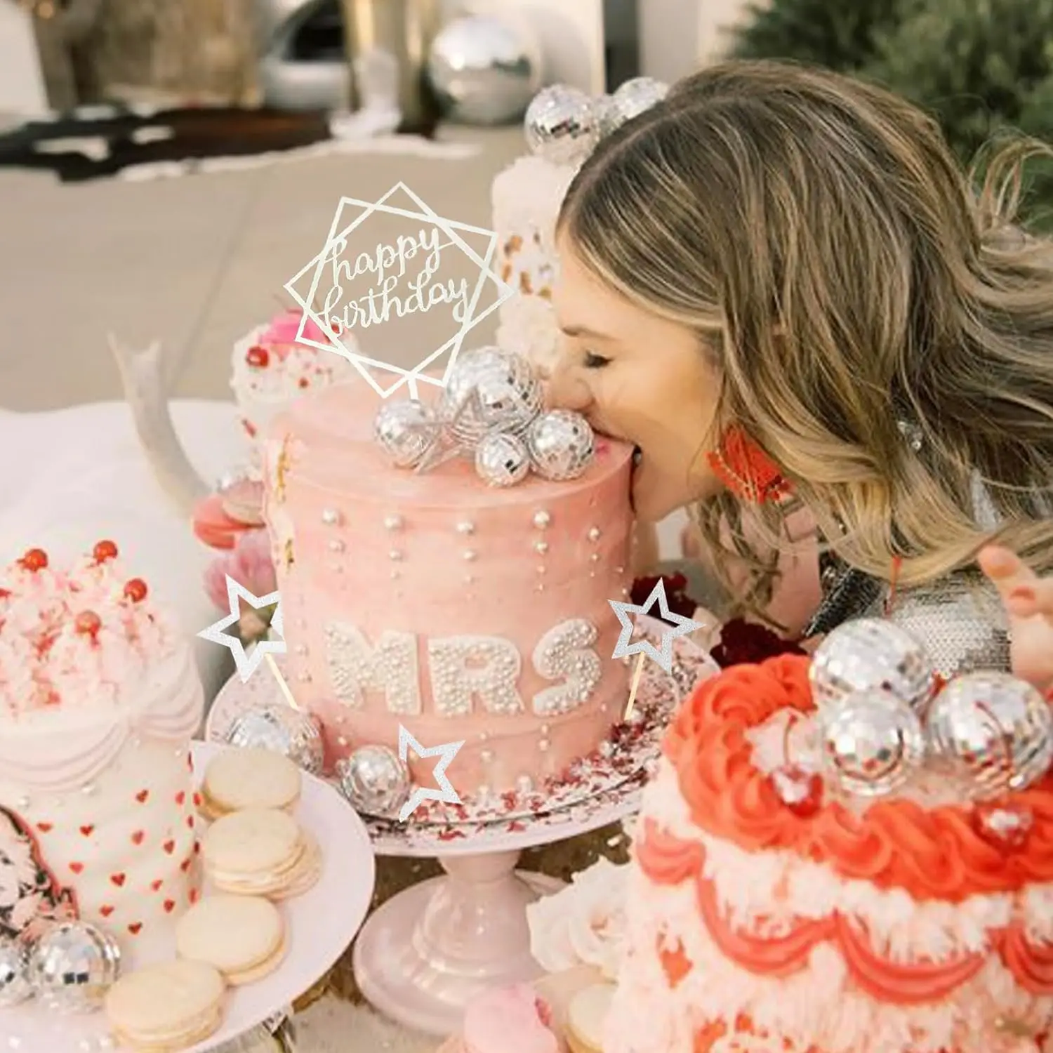 26 Palline Discoteca Per Torte - Decorazioni A Specchio Per Feste E Compleanni - Foto 7