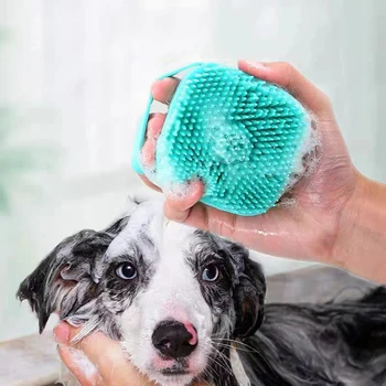 Silicone Pet Bath Brush Cleaning Massage Cat Brush Soft Skin-Free Dog Brush Soft Hair Bath Silicone Deep Cleaning Pet Comb 1