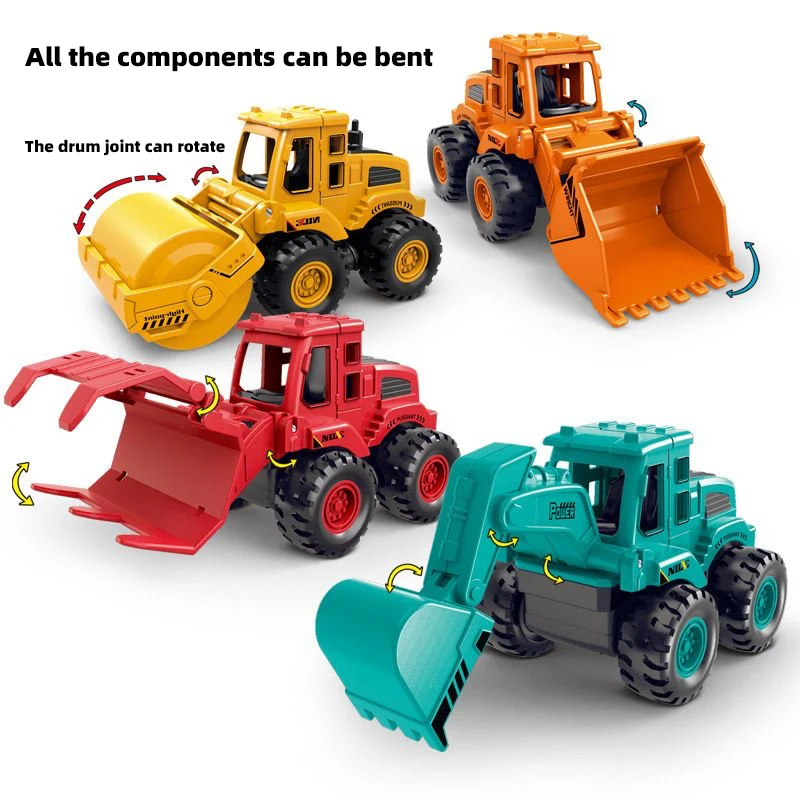 Construction Toy Engineering Vehicles Are Suitable for 3-Year-Old Boys and Girls. Friction Power Construction Trucks, Toy Vehicl - 3