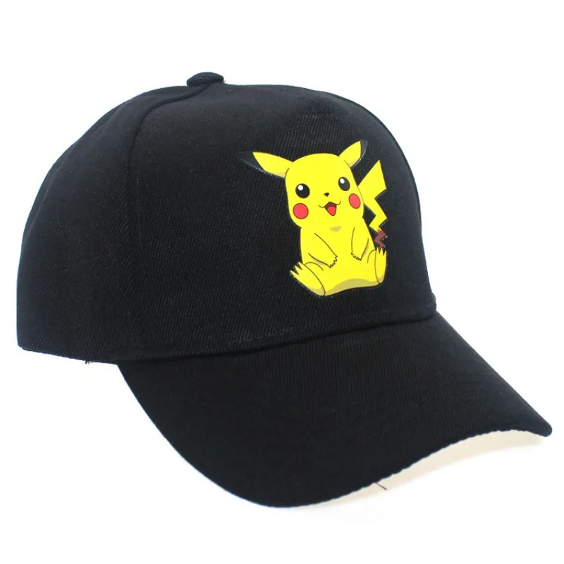 

New Cartoon Baseball Cap Pokemon Pikachu Animation Peripheral Children Students Ins Personalized Flat Brim Hip-hop Hat Sun Hat