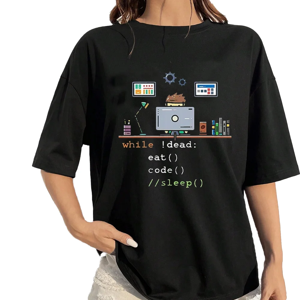Funny-Tees-Computer-Science-Python-Programmer-Eat-Code-Sleep-Cotton-T ...