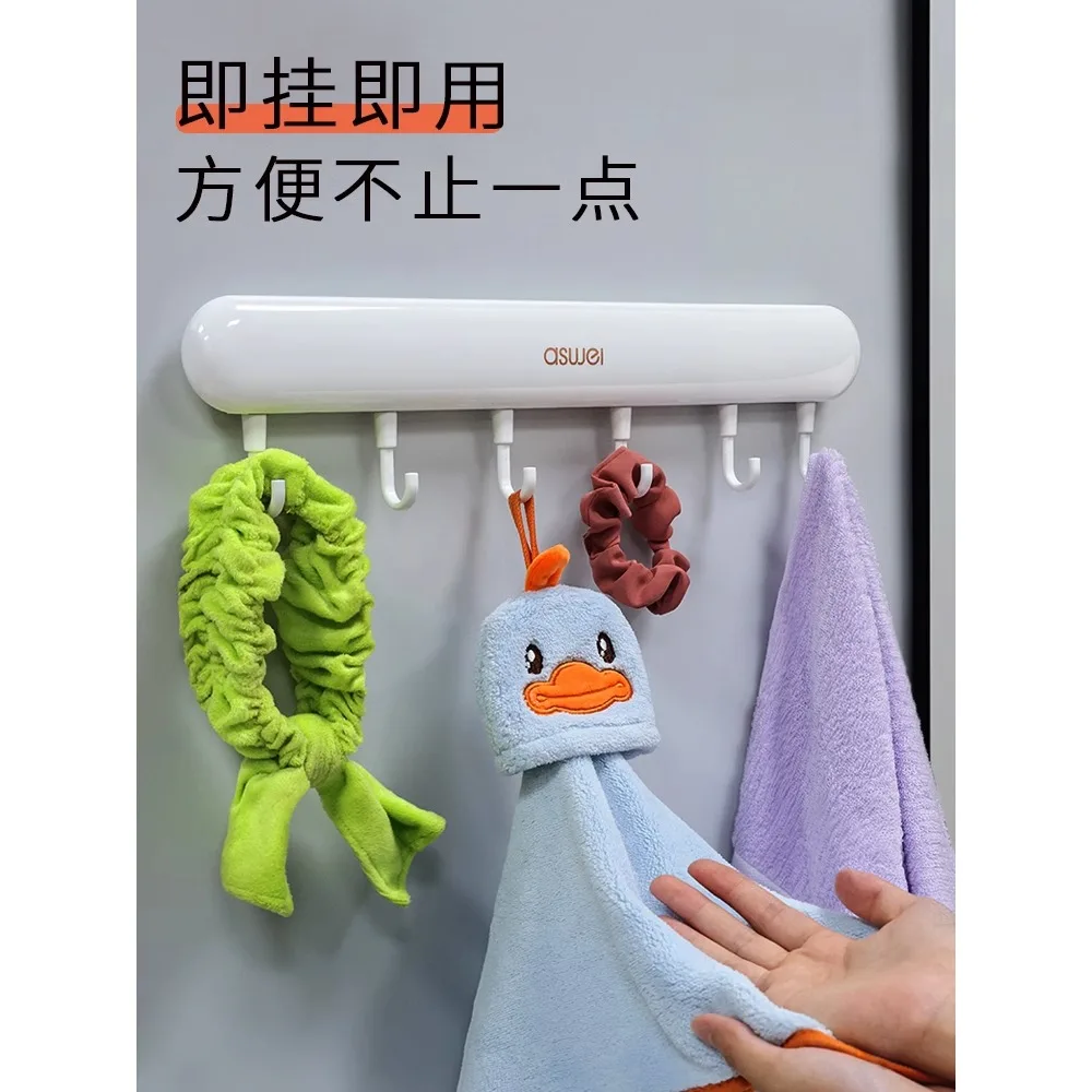 

Toilet hook without punching hole, bathroom door back hook, clothes and hat hook, strong adhesive wall multifunctional towel hoo