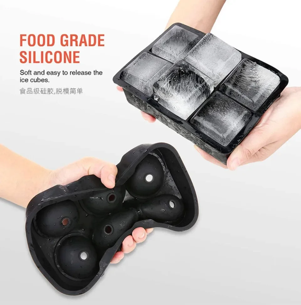 2Pack Silicone Ice Ball Maker with Locking Lid Whiskey Sphere Mold for Bourbon, Scotch & Cocktails BPA-Free&Dishwasher Safe