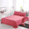 Bed Sheets Solid Flat Twin Queen Full Size Mattress Cover Simple Skin-friendly Non-slip Antibacterial Bedroom Comfortable Home 3