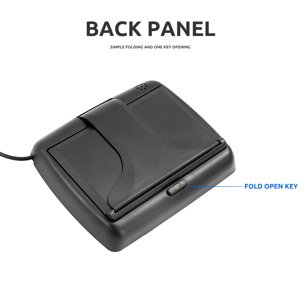 Monitor plegable para coche con pantalla HD TFT LCD 4,3, cámara de visión trasera, respaldo LED para estacionamiento de vehículos, fácil instalación 2