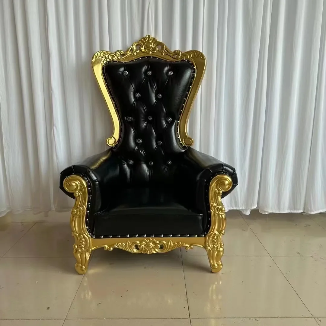 Wholesale Royal Children Kids High Back Wood Frame Cheap King Throne 4