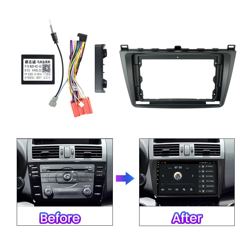 MEKEDE  6 2008 2012    ġ DVD, GPS, MP5, ȵ̵ Ƽ̵ ÷̾, 2 din, 9 ġ
