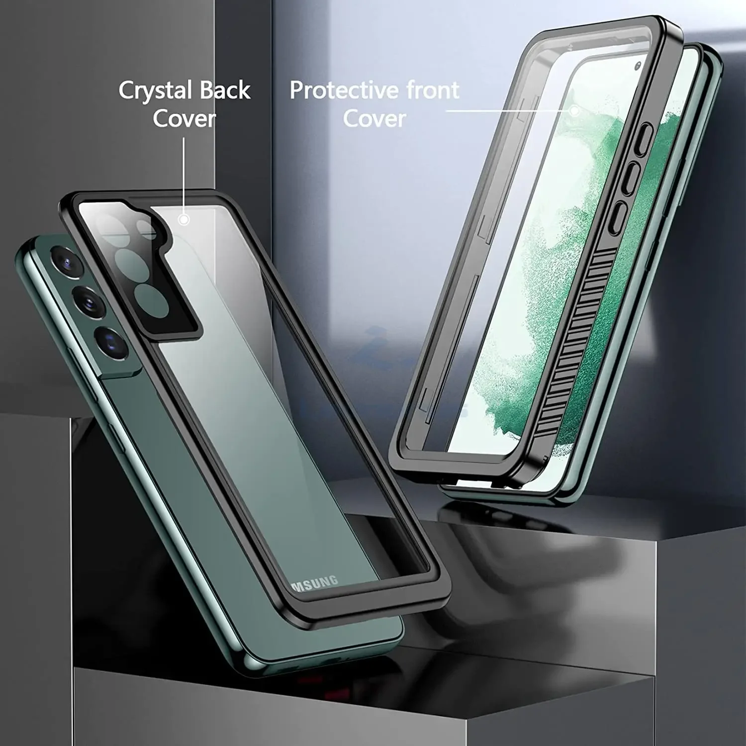Underwater Case for Samsung Galaxy S22 Ultra Case Waterproof with Built-in Screen Protector Surfing Diving Covers for S22 Plus