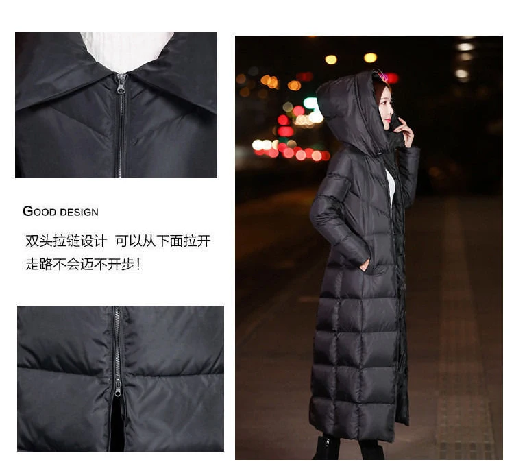 Abrigos largos de algodón para mujer, Parkas negras, chaqueta cálida de invierno, Abrigo acolchado de algodón con capucha, grueso y cálido, novedad de 2023_voghion.com