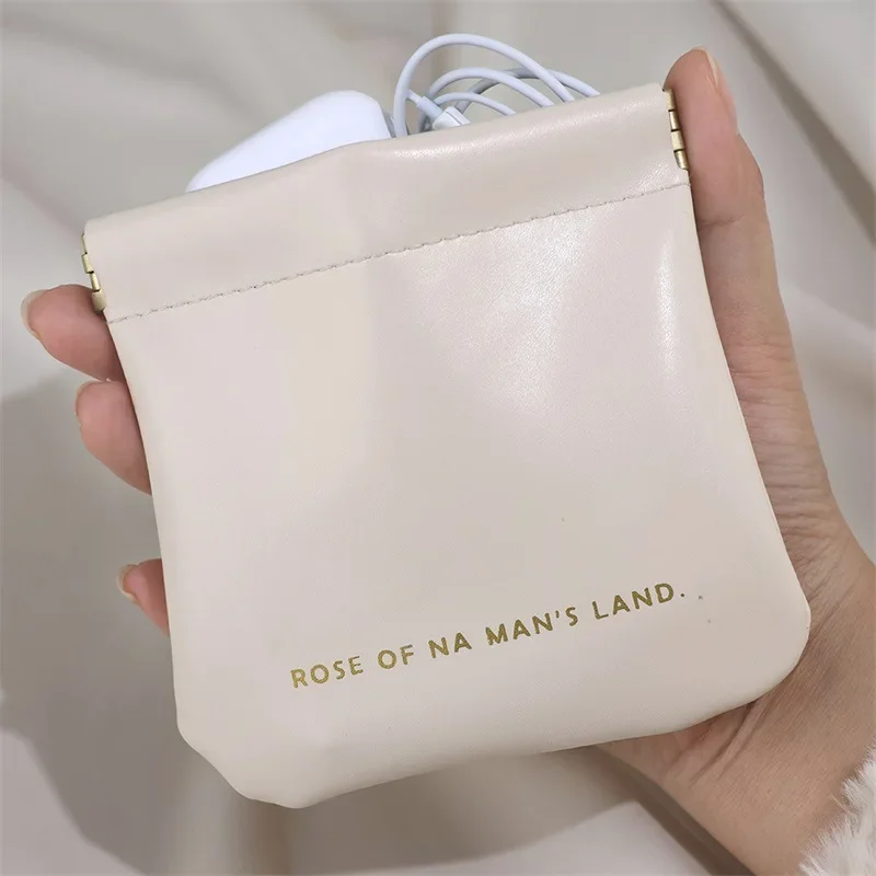 

Unisex PU Leather Portable Coin Purse Small Earphone Bag Headphone Organizer Mini Sundry Cosmetic lipstick Change Storage Bag