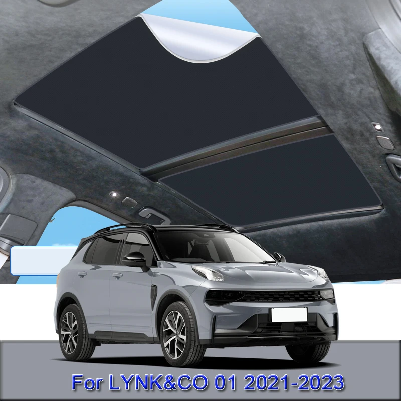 

For LYNK&CO 01 2021-2023 2024 Car Electrostatic Adsorption Sunroof Sunshade Heat Insulation Skylight Sticker Auto Accessories