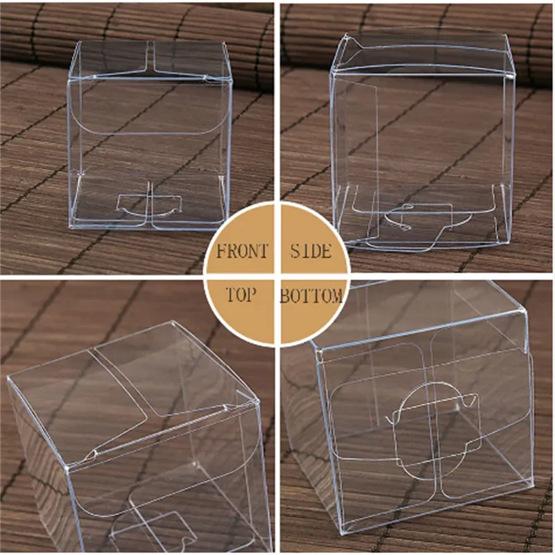 Plastic Gift Box 10pcs Clear PVC Box Packing Wedding/Christmas Favor Chocolate Candy Apple Gift Event Transparent Box/Case