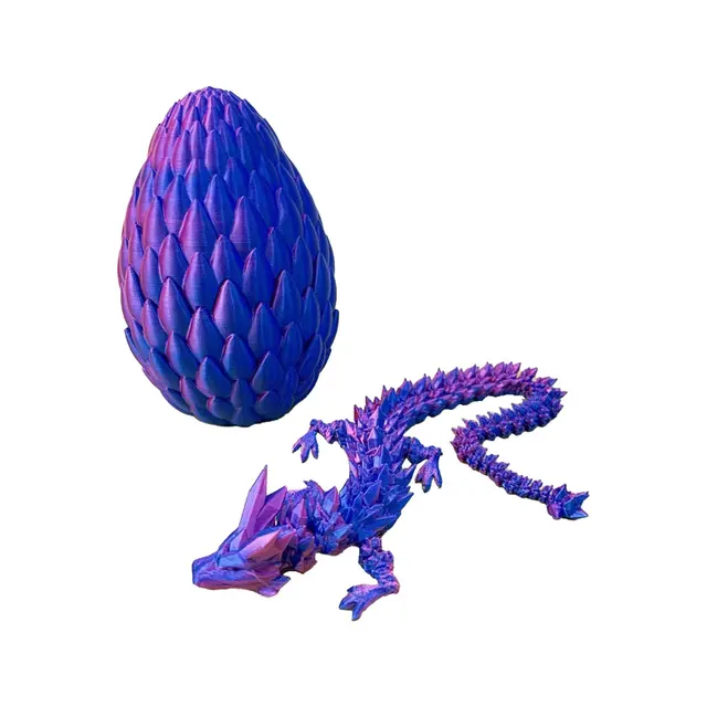 2 Piezas De Dragón Impreso En 3D: Huevo De Dragón Misterioso Con Figuras Móviles Realistas Para Decoración De Escritorio
