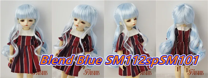 JD337 1/8 1/6 1/4 1/3 Long Pony Braids synthetic mohair BJD wigs OB11 YOSD MSD SD DOD Blythes Doll accessories