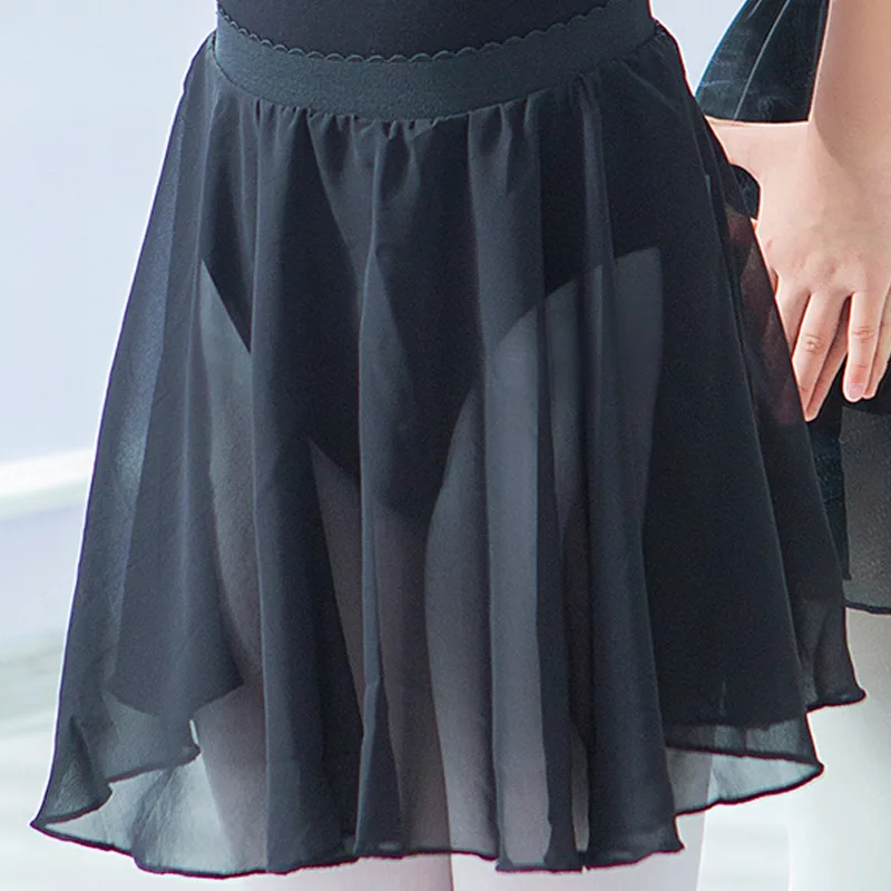 Kids Toddlers ballet dance skirts Pink Black Chiffon Tutu Skirt Gymnastics Practice Dance One piece Uniforms for Girls