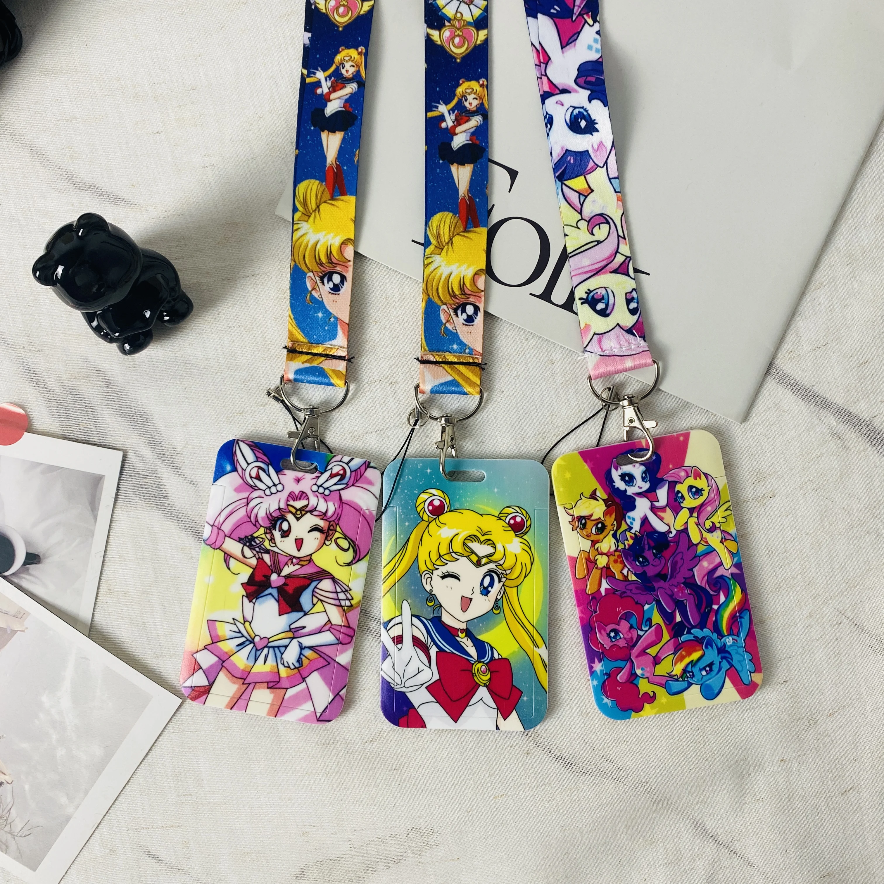 Anime-Themed Lanyard with Key Holder and Badge Strap