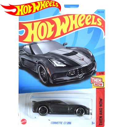 2023 Originale Hot Wheels Car Thand And Now Voiture Miniatura 1/64 Metallo Pressofuso Corvette C7 Z06 Giocattoli Per Bambini Regalo Per Ragazzi C4982-