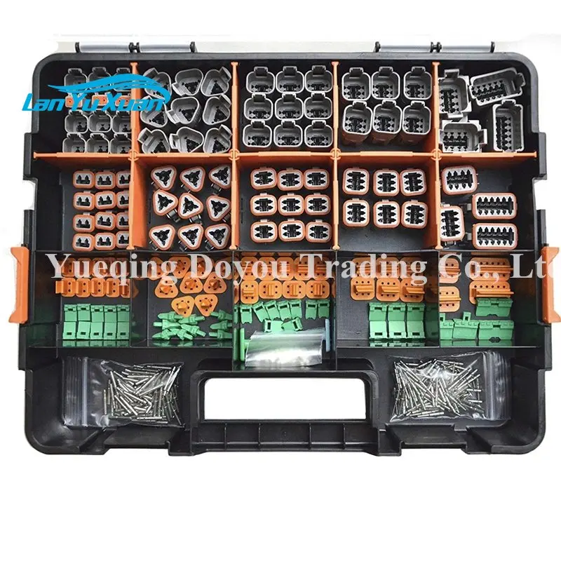 

450 Pcs Deustch DT Automotive Connectors Full Kit Stamped Contacts Plug Case with Removal Tool 0411-310-1605 0411-291-1405