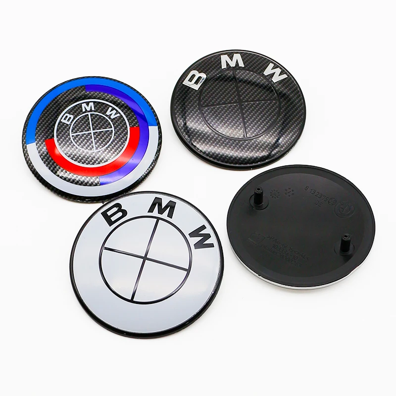 BMW 2 고정형 풋 엠블럼 74mm 82mm 리어 부트 배지 프론트 후드 엠블럼 ABS 로고 (BMW F10 E64 E63 E60 E52 E83 E46 E92 E90 E93 용)