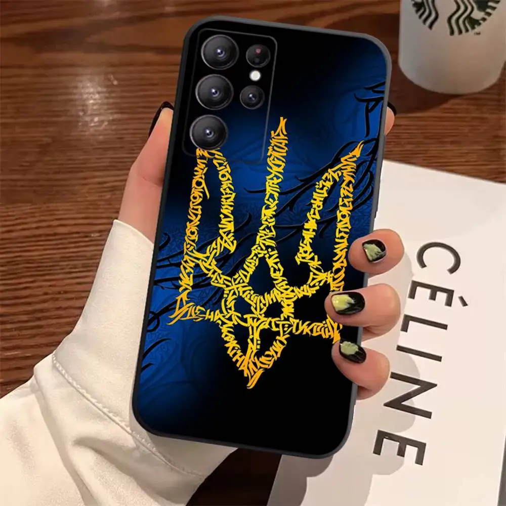 Ukrainian Flag & Girl Design TPU Soft Phone Case Cover