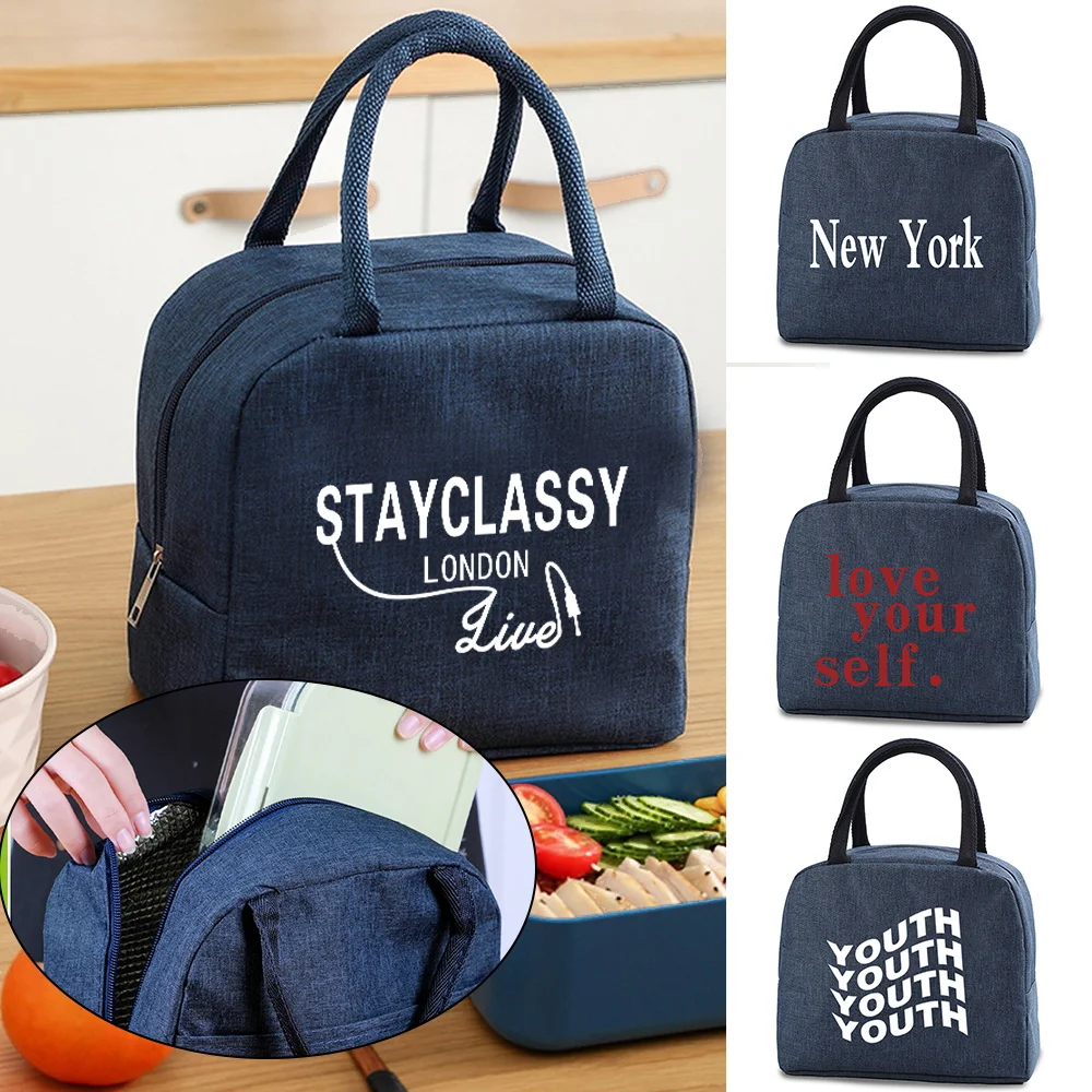 Thermal Lunch Bag Cooler Tote Portable Waterproof Insulated Food Container Pouch for School Picnic Travel Child Bento Bags