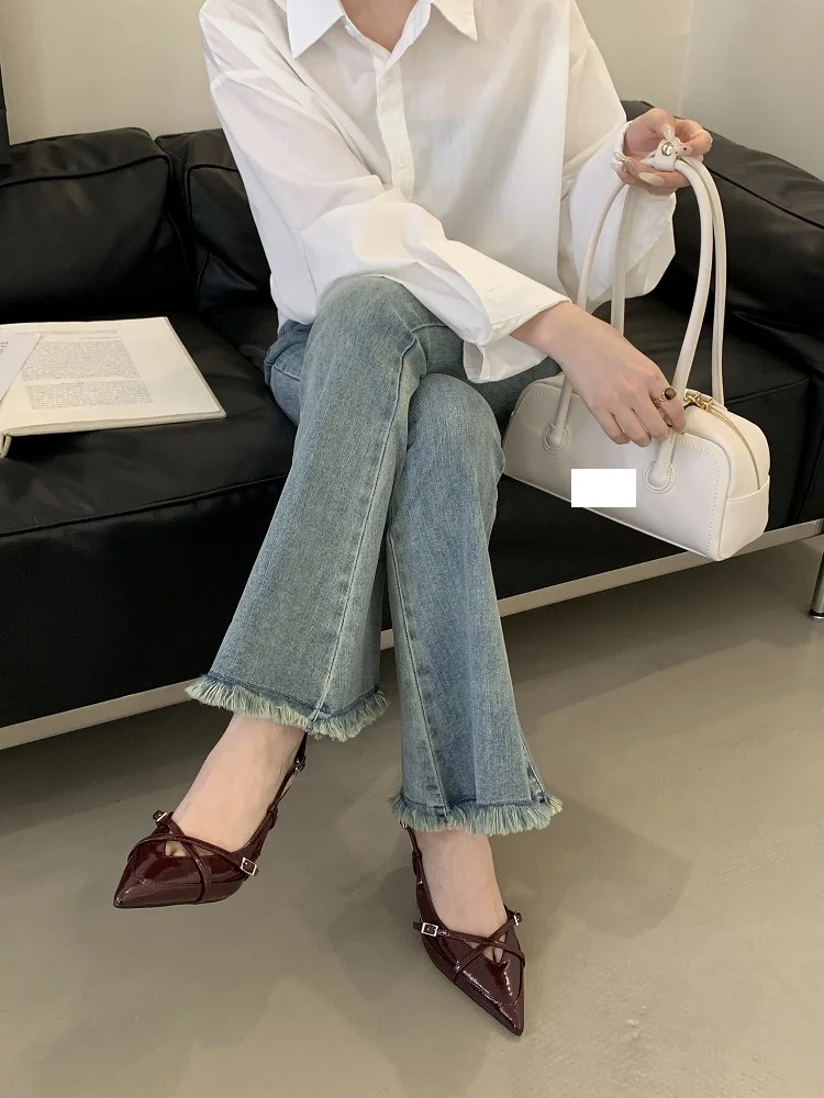 New Design Sexy Buckle Strap Women Pumps Elegant Pointed Toe Thin High Heels Banquet Party Slingback Shoes S294c1c11ea6a41b99f1bf2fe95795ae5k