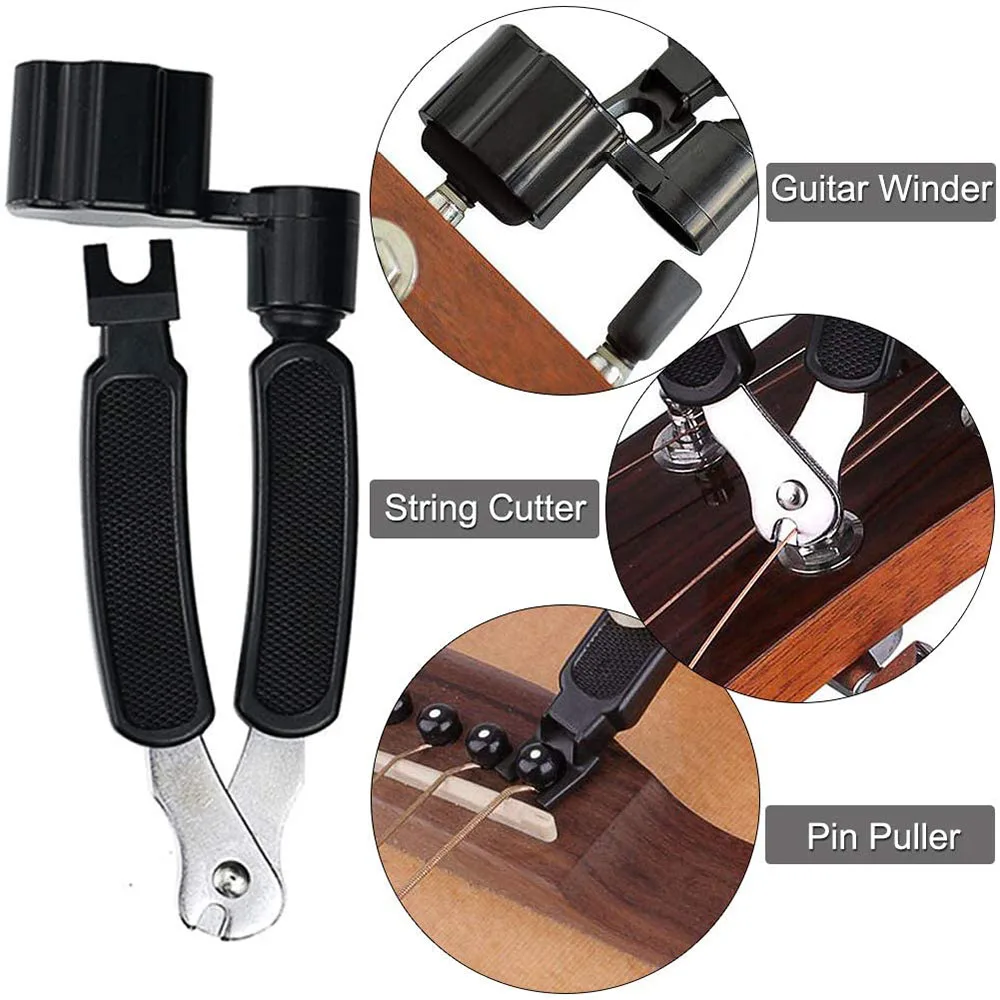 

3 in 1 Guitar string changer Multifunction Guitar winder string cutter Pin Puller For guitars banjos mandolins Accessories