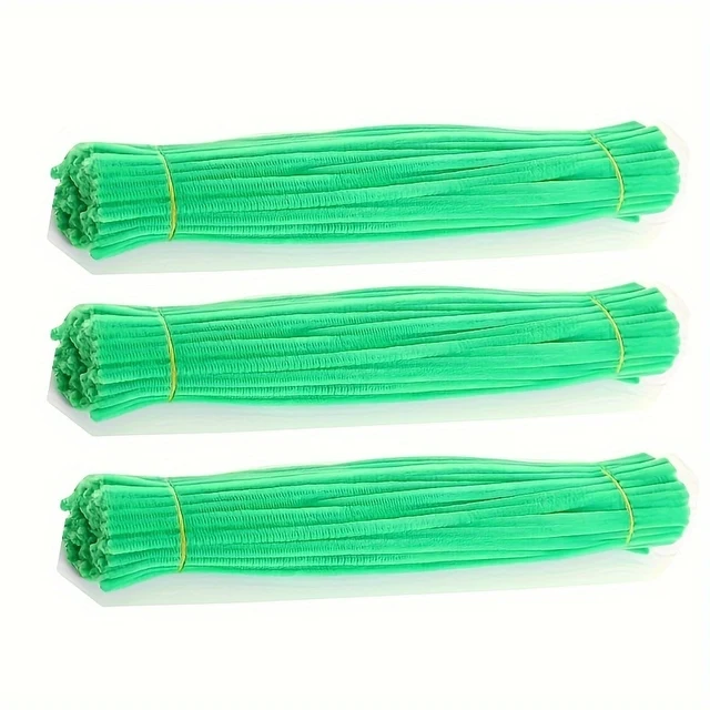 Fil Chenille Vert 300 Pièces 30cm – Bâtonnets Souples DIY