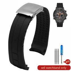 High - Performance Silicone Watch Strap - Waterproof & Sweat - Proof, 23mm, Durable Rubber for Men (Black - Steel - Z14)