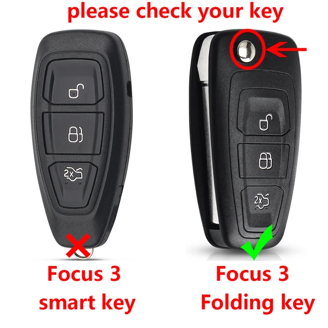 ontto Car Key Case Fits Ford Key Case Silicone Protective Cover Fits Ford  Focus 3 4 ST Mondeo MK3 MK4 B-Max Fiesta Fusion Kuga Ecosport Key Fob Key