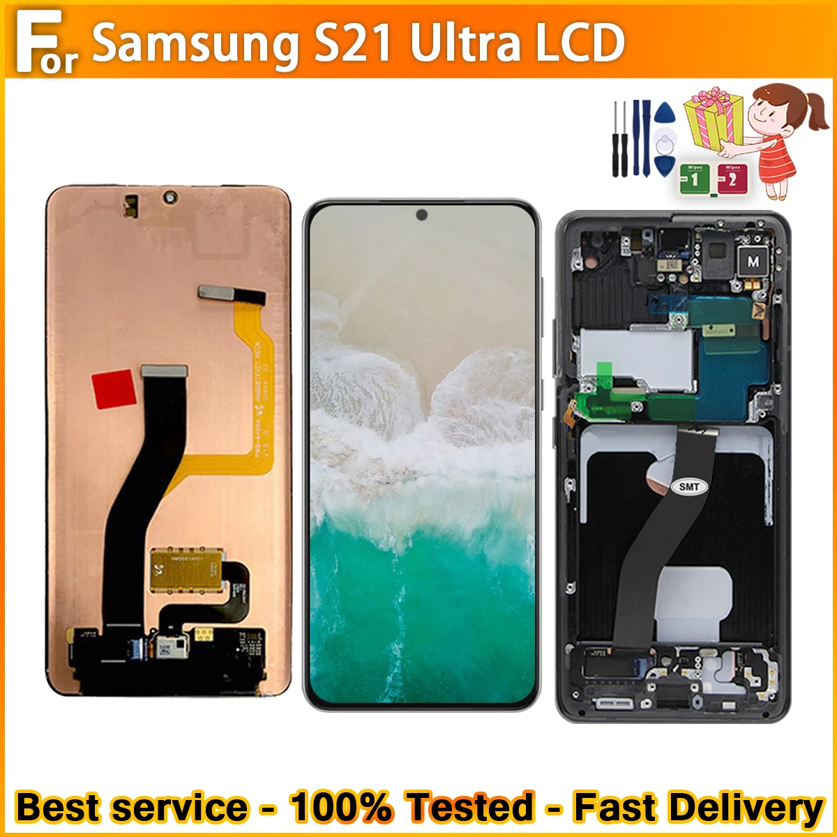 Original Amoled Display For Samsung Galaxy S21 Ultra 5g Lcd G998f G998b
