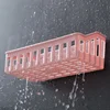 1pcs Japanese-style Plastic Bathroom Shelf Wall-mounted Shower Gel Storage Rack Toilet Free Punch Toiletry Stand 4