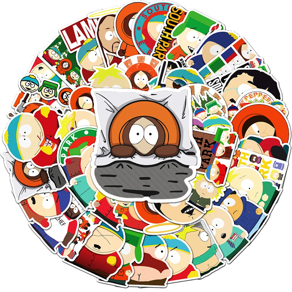 50pcs Parks In The South Stickers for Kids Cartoon Decals Toys DIY Laptop Skateboard Car Waterproof Cute Sticker Gifts - 2