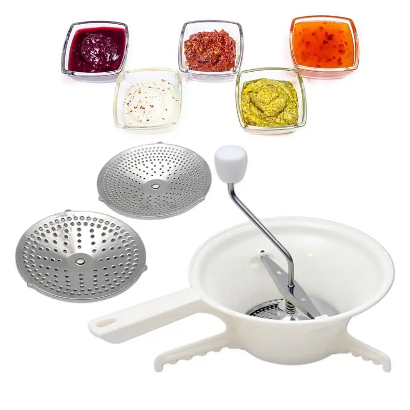 Stainless Steel Hand Crank Manual Grinder for Vegetable Mashed Potato Tomato Applesauce Dishwasher Food Stirrer Food Mill